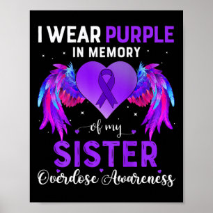 Tragen Sie Lila in Erinnerung an meine Schwester Ü Poster