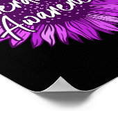 Tragen Sie Lila Überdosierung Bewusstsein Geschenk Poster (Ecke)