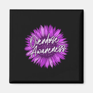 Tragen Sie lila Überdosierungsbewusstseinsgeschenk Magnet