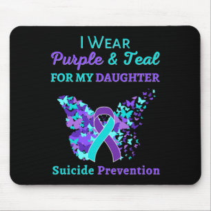 Tragen Sie Lila und Aquamarin für meine Tochter Su Mousepad