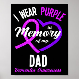 Tragen Sie Lila zur Erinnerung an Papa Demenz-Bewu Poster