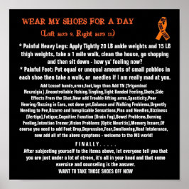 TRAGEN SIE MEINE SCHUHE FÜR EINEN TAG(Verlassen Gr Poster