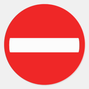 Tragen Sie nicht Zeichen ein (Aufkleber) Runder Aufkleber