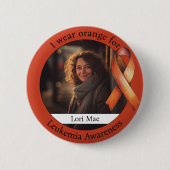 Tragen Sie Orange für das Leukämie-Bewusstseinsfot Button (Vorderseite)