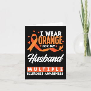 Tragen Sie Orange für meine Husband Multiple Skler Karte