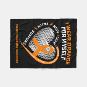 Tragen Sie Orange selbst Multipler Sklerose Bewuss Fleecedecke (Vorderseite (Horizontal))