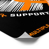 Tragen Sie Orange selbst Multipler Sklerose Bewuss Poster (Ecke)