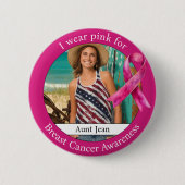 Tragen Sie Pink für das Foto zur Sensibilisierung Button (Vorderseite)