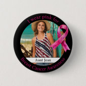 Tragen Sie Pink für das Foto zur Sensibilisierung Button (Vorderseite)