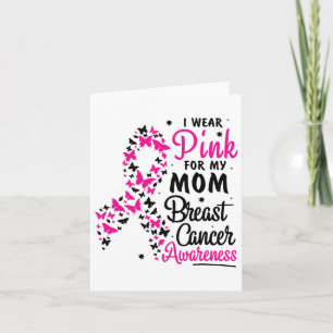 Tragen Sie Pink für meine Mama Brustkrebs Bewussts Karte