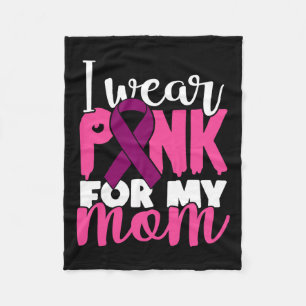 Tragen Sie Pink für meine Mama Unterstützung Brust Fleecedecke