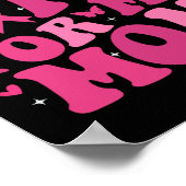 Tragen Sie Pink für meine Mama Unterstützung Brust Poster (Ecke)