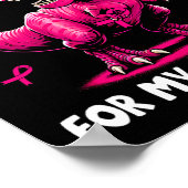 Tragen Sie Pink für meine Oma T-rex Dinosaurier Br Poster (Ecke)