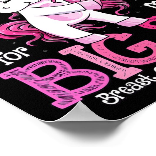 Tragen Sie Pink für meine Schwester Shirt Brustkre Poster (Ecke)