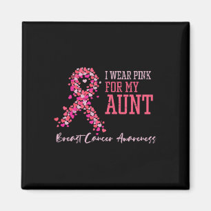 Tragen Sie Pink für meine Tante Brustkrebs Aufklär Magnet