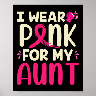 Tragen Sie Pink für meine Tante, meine Tante, den Poster