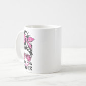 Tragen Sie Pink für meine Tochter, Messy Bun Breas Kaffeetasse (Vorderseite Links)