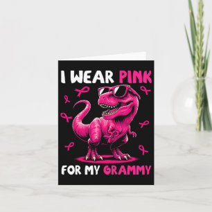 Tragen Sie Pink für meinen Grammy T-rex Dinosaurie Karte