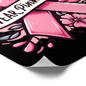 Tragen Sie Pink für mich Brustkrebs Bewusstsein Fr Poster (Ecke)