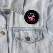 Tragen Sie Pink I Liebe meine Tochter Brustkrebs B Button (Beispiel)