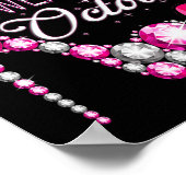 Tragen Sie Pink im Oktober Brustkrebs-Bewusstsein Poster (Ecke)