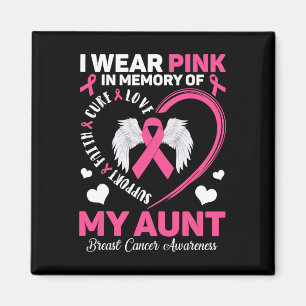 Tragen Sie Pink in Erinnerung an meine Tante Brust Magnet