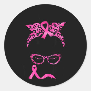 Tragen Sie Pink Warrior Brustkrebsbewusstsein Runder Aufkleber