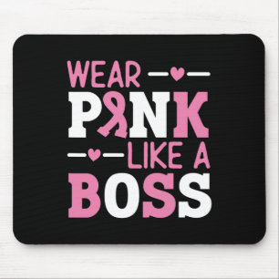 Tragen Sie Pink wie ein rosa, rosa Ribbon Brustkre Mousepad