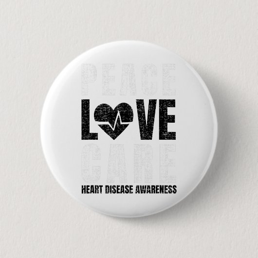 Tragen Sie Red Day Liebe Peace Care Sprichwort Button (Vorderseite)