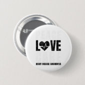 Tragen Sie Red Day Liebe Peace Care Sprichwort Button (Vorne & Hinten)