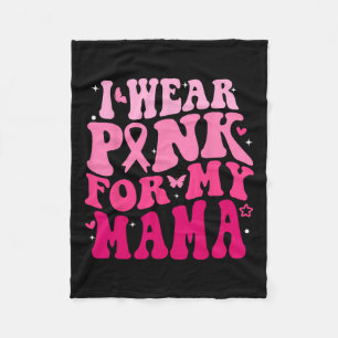 Tragen Sie Rosa für meine Mama-Support-Squads Brus Fleecedecke