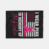 Tragen Sie rosa im Gedächtnis meiner Schwester Usa Fleecedecke (Vorderseite (Horizontal))