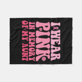 Tragen Sie Rosa in Erinnerung an meine Tante Brust Fleecedecke (Vorderseite (Horizontal))