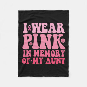Tragen Sie Rosa in Erinnerung an meine Tante Brust Fleecedecke