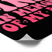 Tragen Sie Rosa in Erinnerung an meine Tante Brust Poster (Ecke)