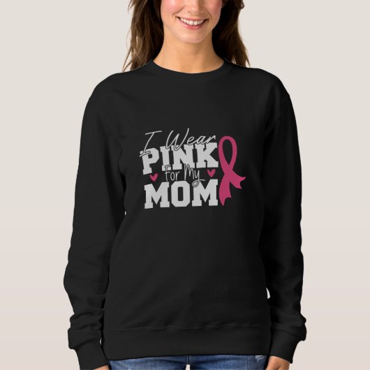 Tragen Sie rosa Mama Mutter Familie Matching Brust Sweatshirt (Vorderseite)