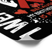 Tragen Sie Rot für meinen Bruder, der vor Krieg ei Poster (Ecke)