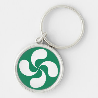 Tragen Sie Schlüssel baskisches Kreuz „Lauburu " Schlüsselanhänger