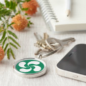 Tragen Sie Schlüssel baskisches Kreuz „Lauburu " Schlüsselanhänger (Seite)