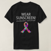 Tragen Sie Sonnenschutzcreme Funny Melanoma Hautkr T-Shirt (Design vorne)