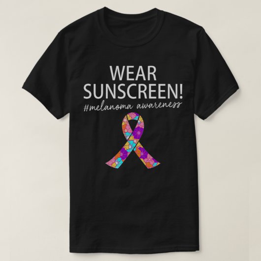 Tragen Sie Sonnenschutzcreme Funny Melanoma Hautkr T-Shirt (Design vorne)