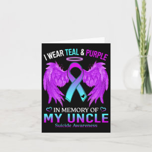 Tragen Sie Teal Purple zur Erinnerung an Onkel Sel Karte