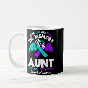 Tragen Sie Teal und Purple in Erinnerung an Tante  Kaffeetasse