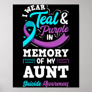Tragen Sie Teal und Purple in Erinnerung an Tante Poster