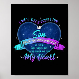 Tragen Sie Türkis Lila Für Sohn Selbstmordpräventi Poster