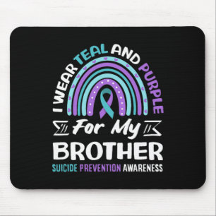 Tragen Sie Türkis und Lila für Brudersuizid Mousepad