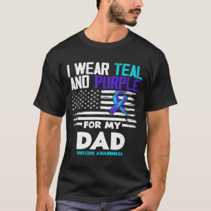 Tragen Sie Türkis und Lila für das Bewusstsein für T-Shirt