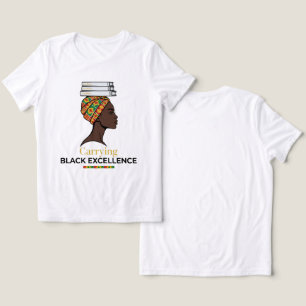 Tragen von Schwarzer Exzellenz - Kente Kopfwickel  Tri-Blend Shirt