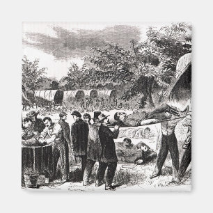 Tragen weg vom verletzten nach dem Antietam Magnet