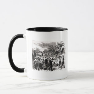 Tragen weg vom verletzten nach dem Antietam Tasse